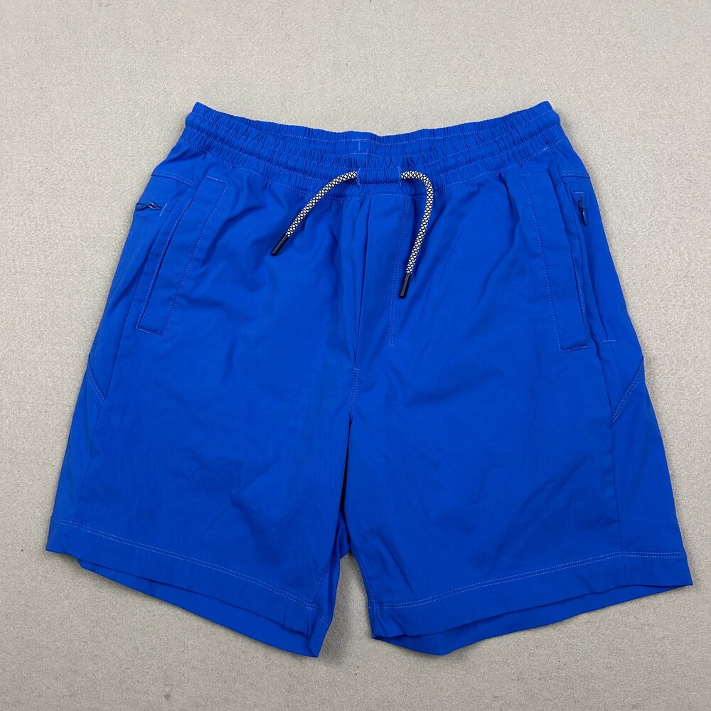 Birddogs Shorts Men Large Blue Solid Lining Athletic Gym Training Drawstring L